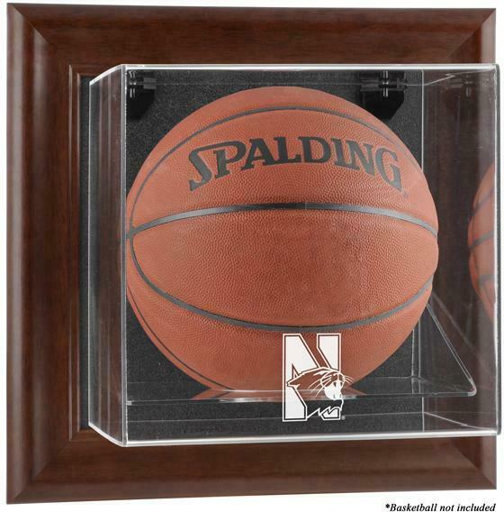 Northwestern Wildcats Brown Framed Wall-Mountable Basketball Case - Fanatics