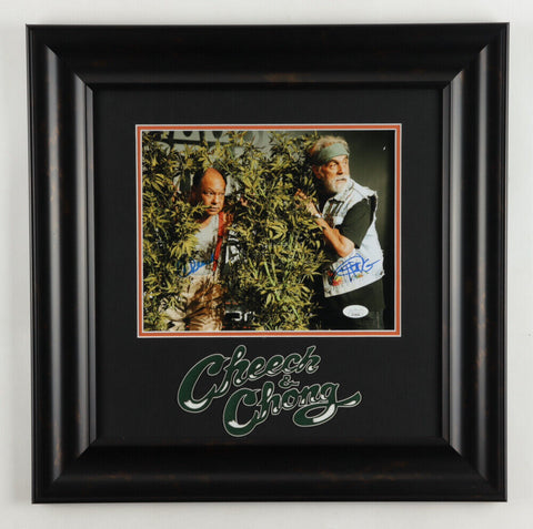 Cheech Marin & Tommy Chong Signed 18x18 Custom Framed Photo Display (JSA)