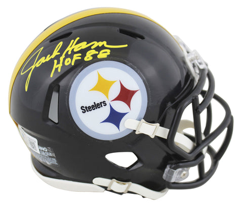 Steelers Jack Ham "HOF 88" Authentic Signed Black Speed Mini Helmet BAS Witness