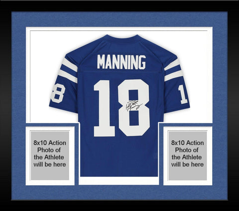 FRMD Peyton Manning Colts Signed Mitchell & Ness Blue Authentic Jersey