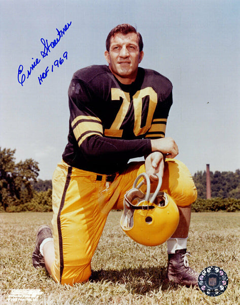 Ernie Stautner Signed Pittsburgh Steelers Kneel Pose 8x10 Photo w/HOF 1969 - SS