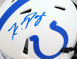 Kwity Paye Autographed Colts Lunar Speed Mini Helmet-Beckett W Hologram *Blue
