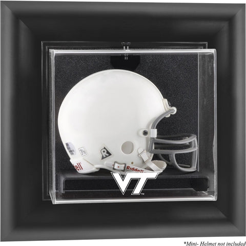 Virginia Tech Black Framed Wall-Mountable Mini Helmet Display Case