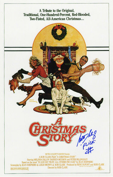Scotty Schwartz Signed A Christmas Story 11x17 Movie Poster w/Flick (SS COA)