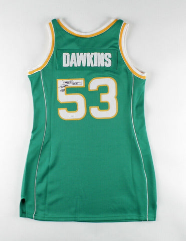 Darryl Dawkins Signed Evans High School Jersey "Choc Thunder" (JSA COA) 76ers