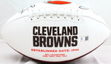 J.Koramoah/Denzel Ward Autographed Cleveland Browns Logo Football-Beckett W Holo