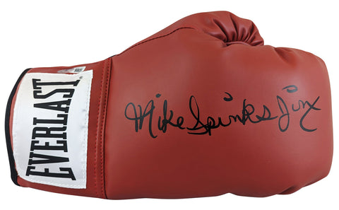 Michael Spinks Authentic Signed Red Everlast Boxing Glove BAS Witnessed