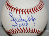 Sparky Lyle Autographed Rawlings OML Baseball 77 AL Cy Insc- Jersey Source Auth