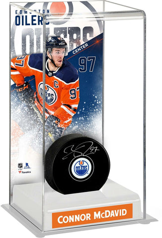 Midway Memorabilia mcdavid-jersey-frame-orange Connor McDavid Edmonton  Oilers Signed Jersey NHL Hockey Collector Photo Frame