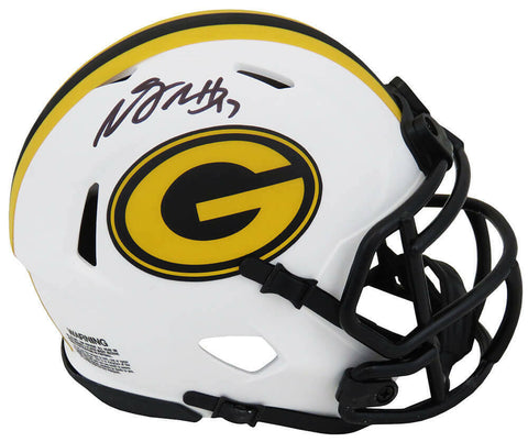 Davante Adams Signed GB Packers Lunar Eclipse Riddell Speed Mini Helmet (SS COA)