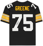FRMD Joe Greene Steelers Signed Mitchell & Ness Black Jersey "HOF 87" Ins