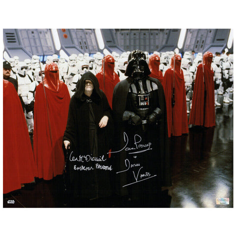 David Prowse, Ian McDiarmid Autographed Darth Vader and Palpatine 11x14 Photo