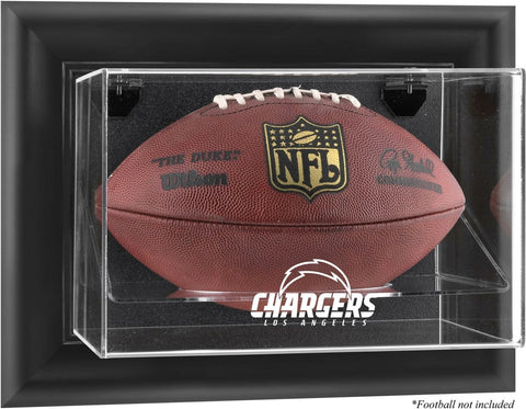 LA Chargers Black Framed Wall-Mountable Football Logo Display Case - Fanatics