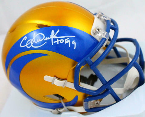 Eric Dickerson Autographed LA Rams Flash Speed Mini Helmet w/HOF-Beckett W Holo