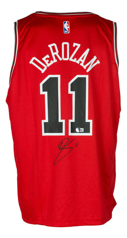 DeMar DeRozan Signed Chicago Bulls Red Fanatics Basketball Jersey BAS