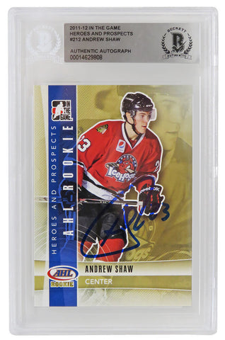 Andrew Shaw autographed 2011-12 In The Game Heroes & Prospects #212 (Beckett)