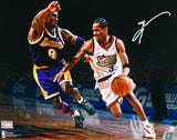 Allen Iverson Signed Philadelphia 76ers 16x20 Spotlight v. Kobe Photo-BAW Holo
