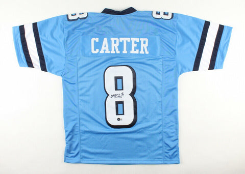 Michael Carter Signed North Carolina Tar Heels Jersey (Beckett COA) N.Y. Jets RB