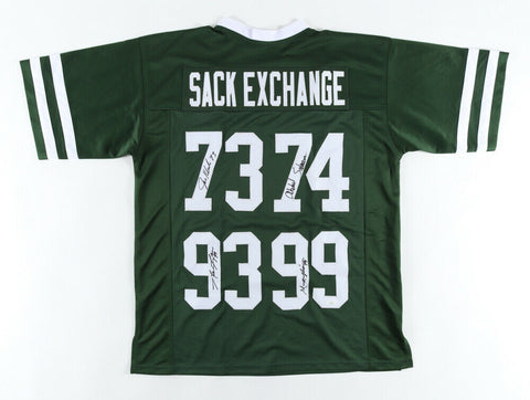 Gastineau, Klecko, Lyons & Salaam Signed New York Jets 'Sack Exchange Jersey JSA