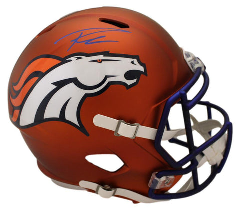 Russell Wilson Autographed Denver Broncos Full Size True Blaze Helmet FAN 36566