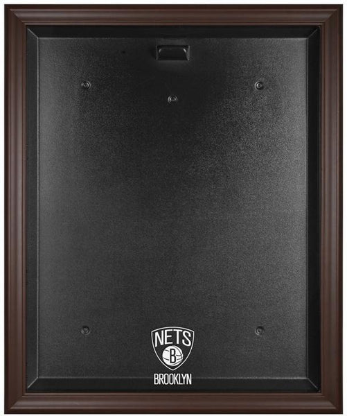 Brooklyn Nets Brown Framed Logo Jersey Display Case Authentic