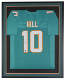 Tyreek Hill Signed Framed Custom Teal Pro Style Football Jersey BAS ITP