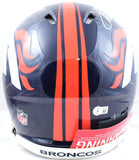 Terrell Davis Signed Broncos F/S Speed Authentic Helmet w/ HOF- Beckett W Holo