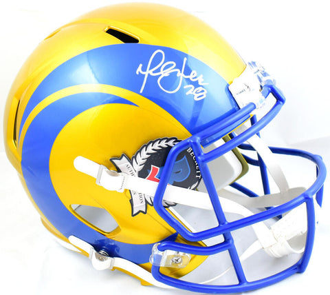 Marshall Faulk Autographed Rams F/S Flash Speed Helmet - Beckett W Hologram