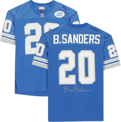 Barry Sanders Detroit Lions Signed Blue Mitchell & Ness Authentic Jersey