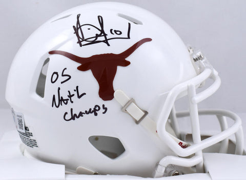 Vince Young Signed Texas Longhorns Speed Mini Helmet w/Natl Champs - Beckett W