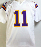 Daunte Culpepper Autographed White Pro Style Jersey- Beckett Witness Auth *L1