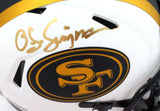 OJ Simpson Autographed San Francisco 49ers Lunar Speed Mini Helmet- JSA W *Gold