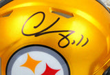 Chase Claypool Autographed Pittsburgh Steelers Flash Mini Helmet-Beckett W Holo
