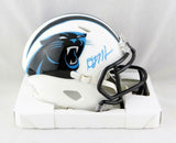 DJ Moore Autographed Carolina Panthers Flat White Mini Helmet - JSA W Auth *Blue