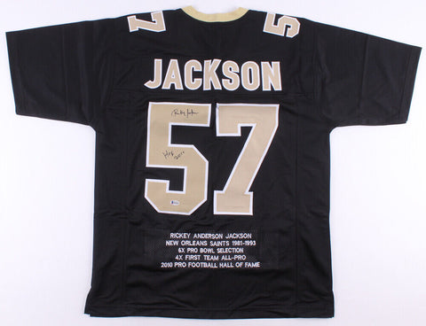 Rickey Jackson Signed N.O.Saints Career Highlight Stat Jersey "HOF 2010" Beckett