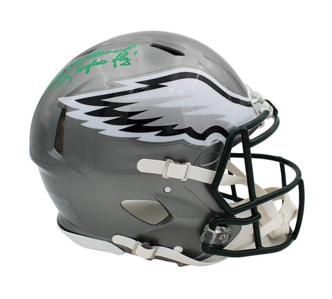 Dick Vermeil Signed Philadelphia Eagles Speed Authentic NFL Helmet - Insc