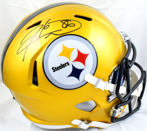 Hines Ward Autographed Steelers F/S Flash Speed Helmet- Beckett W Hologram