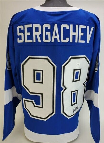 Mikhail Sergachev Signed Lightning Jersey (JSA COA) Tampa Bay / Top Defenseman