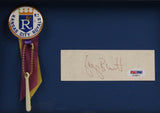 George Brett Signed Royals 34x38 Custom Framed Cut Display / Jersey & Pin (PSA)
