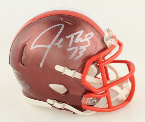 Joe Thomas Signed Browns Mini Helmet (Schwartz) 10xPro Bowl Offensive Tackle