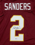 Deion Sanders Autographed Maroon College Style Jersey - Beckett W Auth *2