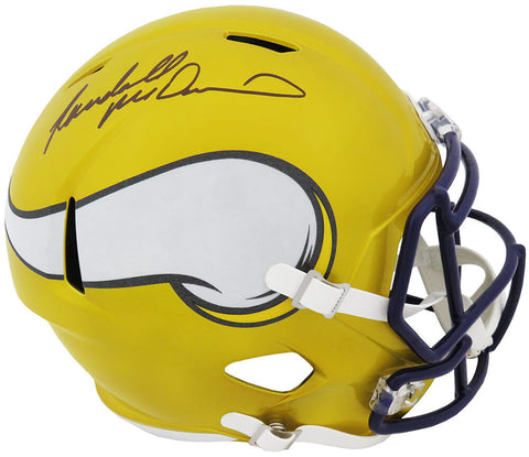 Randall McDaniel Signed Vikings FLASH Riddell F/S Speed Replica Helmet -(SS COA)