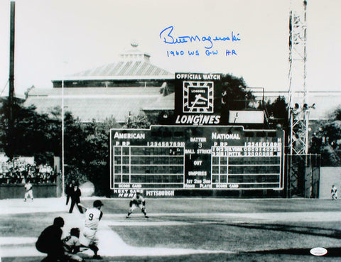 Bill Mazeroski Autographed 16x20 1960 GW WS Home Run Photo-JSA W *Blue