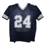 Marion Barber Autographed/Signed Pro Style Blue XL Jersey Beckett 36903