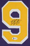 Dwight Howard Signed Purple Pro Style Framed Jersey w/ Yellow #'s BAS Witnessed