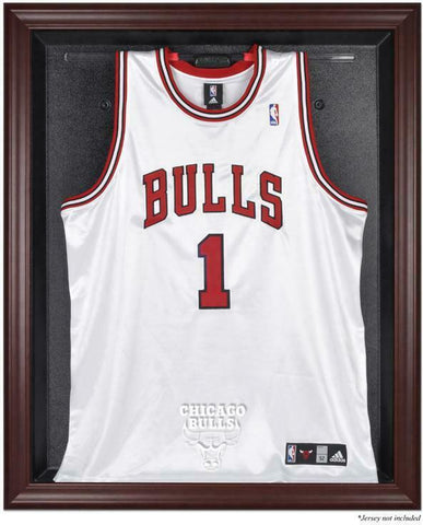 Chicago Bulls Mahogany Framed Team Logo Jersey Display Case - Fanatics