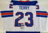 Troy Terry Signed 2018 Team USA Jersey (JSA COA)Anaheim Ducks Top Scorer 2021-22