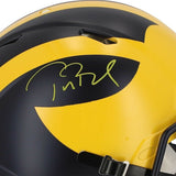 TOM BRADY Autographed Michigan Wolverines Authentic Speed Helmet FANATICS