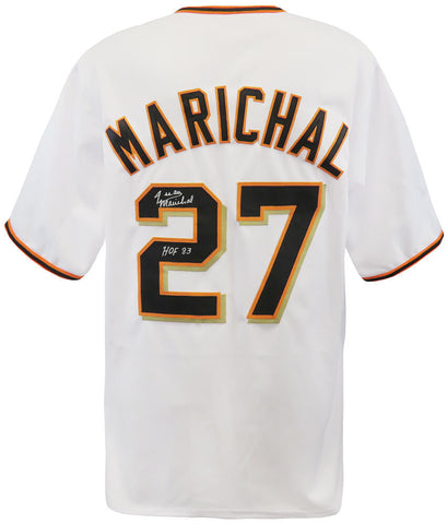 Juan Marichal Signed White Throwback Custom Baseball Jersey w/HOF'83 - (SS COA)