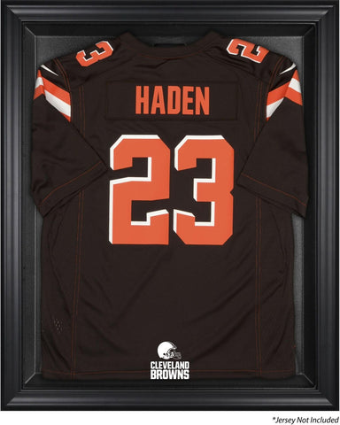 Cleveland Browns Framed Logo Jersey Display Case-Brown Authentic